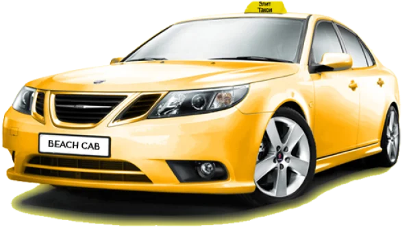Yellow Taxi Car PNG Transparent Background