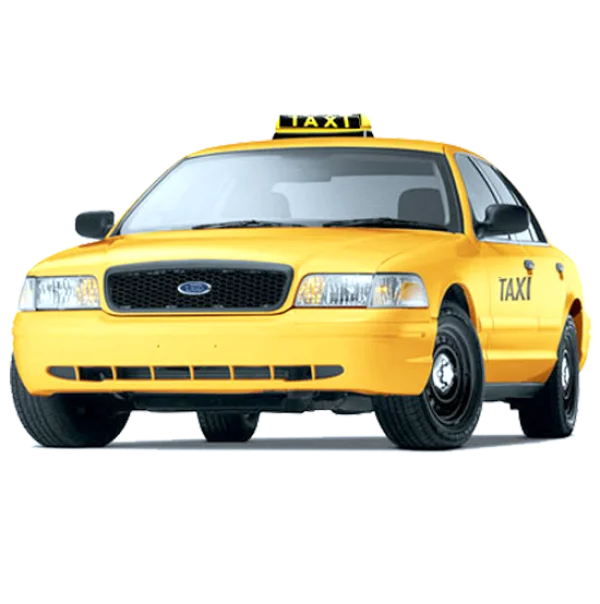 Yellow Taxi Cab PNG Transparent Background