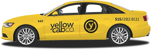 Yellow Cab Co. Car PNG Transparent Background