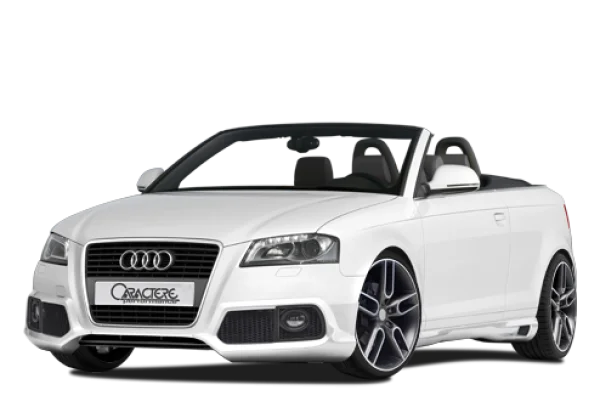 White Audi A3 Cabriolet Caractere Performance PNG
