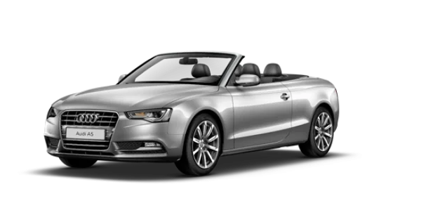 Silver Audi A5 Convertible PNG Transparent Background