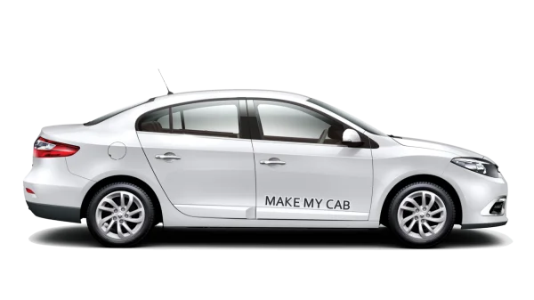 White Sedan Car Make My Cab PNG Transparent Background