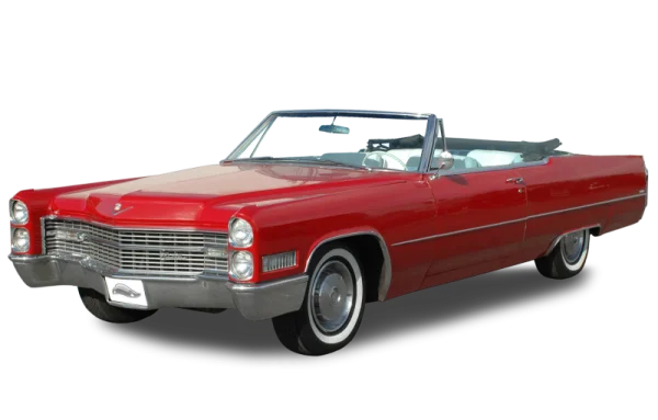 Red Vintage Cadillac Convertible PNG Transparent