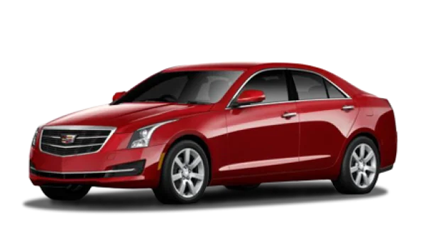 Red Cadillac Sedan Car PNG Transparent Background