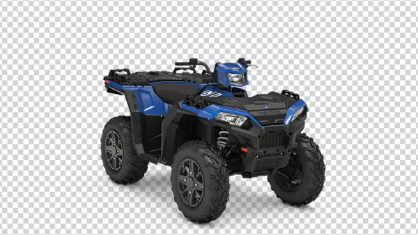 Blue Polaris Sportsman ATV PNG Transparent Background