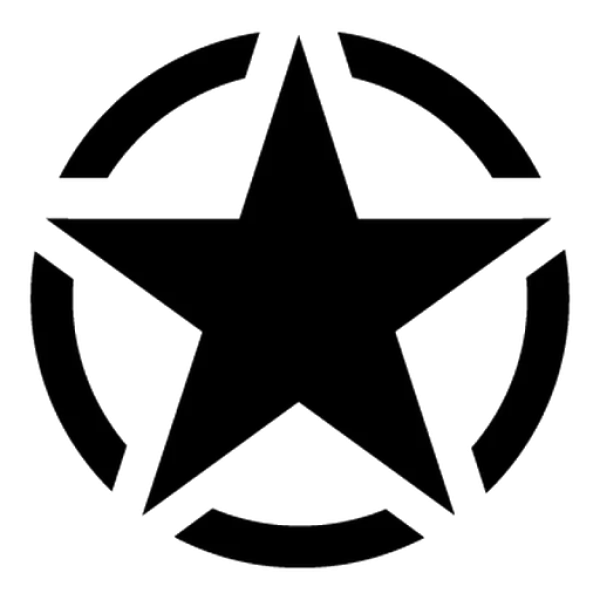 Military Star Emblem Outline PNG Transparent