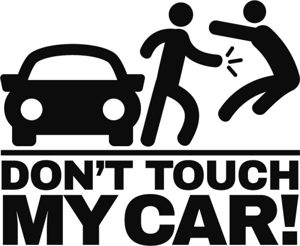 Don't Touch My Car Warning Sticker PNG
