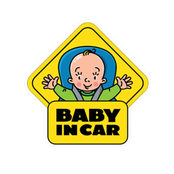 Baby In Car Sticker PNG Transparent Background