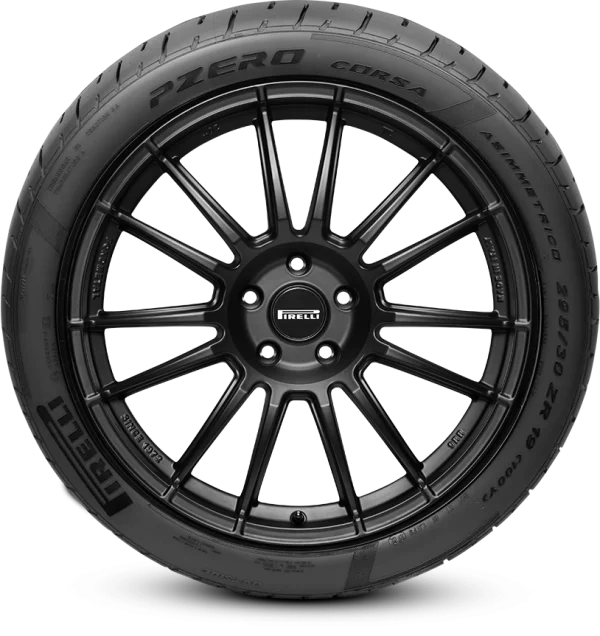 Pirelli P Zero Corsa Tire with Black Rim PNG Transparent
