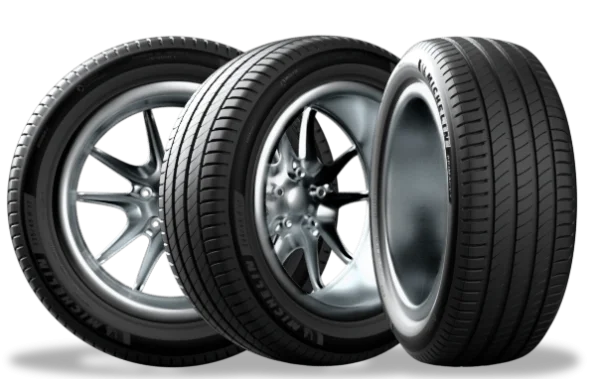 Three Michelin Tires PNG Transparent Background