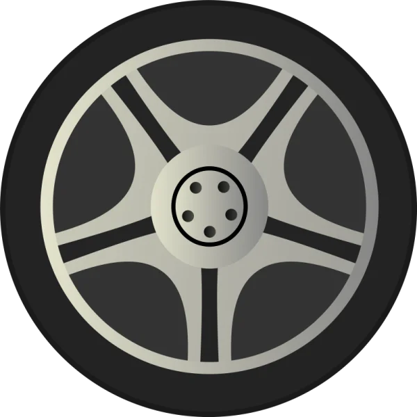 Car Wheel with Rim PNG Transparent Background