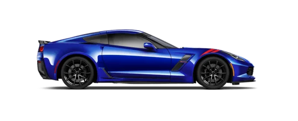 Blue Corvette Sports Car PNG Transparent Background