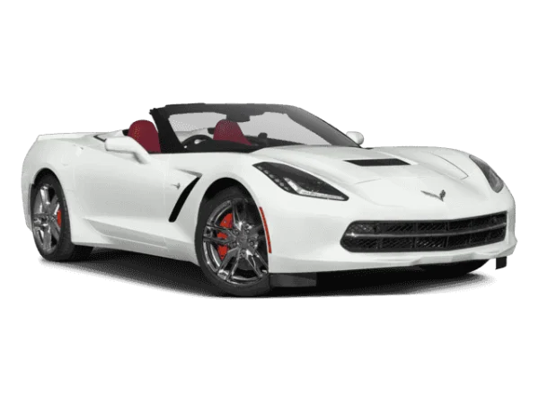 White Chevrolet Corvette Convertible PNG Transparent Background