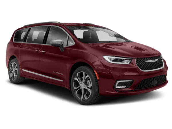 Maroon Chrysler Pacifica Minivan PNG Transparent Background