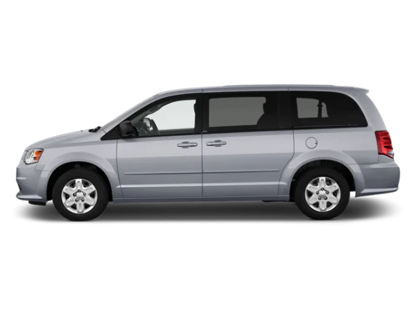 Silver Minivan PNG Transparent Background