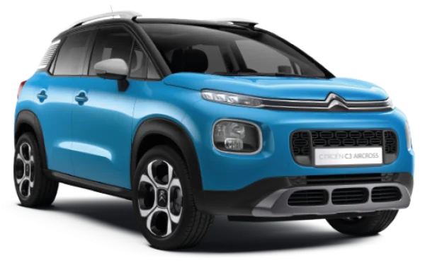 Blue Citroen C3 Aircross Car PNG Transparent Background