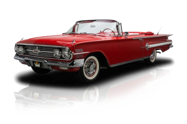 Red Vintage Convertible Car PNG Transparent Background