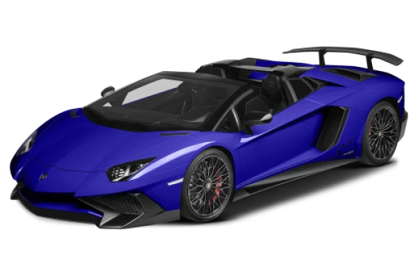 Blue Lamborghini Aventador Supercar PNG Transparent