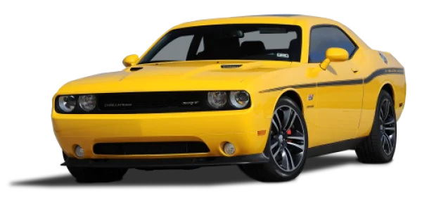 Yellow Dodge Challenger SRT8 PNG Transparent Background