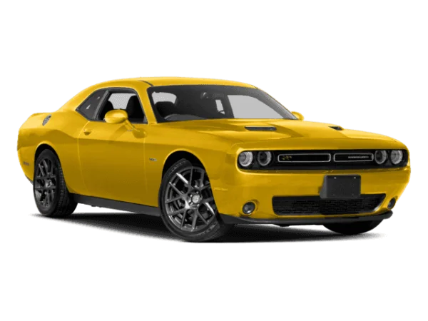 Yellow Dodge Challenger Sports Car PNG