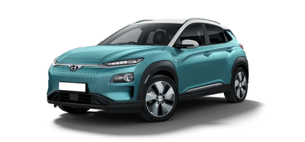 Teal Hyundai Kona Electric Car PNG