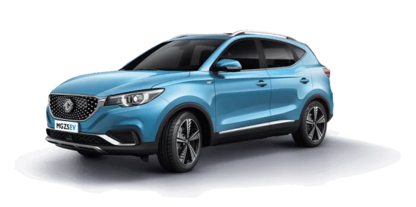 Blue MG ZS EV Electric SUV PNG Transparent Background