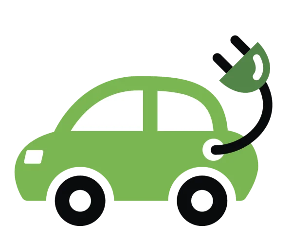 Green Electric Car Charging PNG Transparent