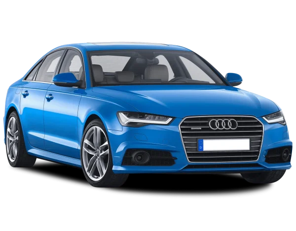 Blue Audi A6 Car PNG Transparent Background