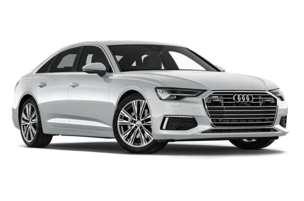 White Audi Sedan Car PNG Transparent Background