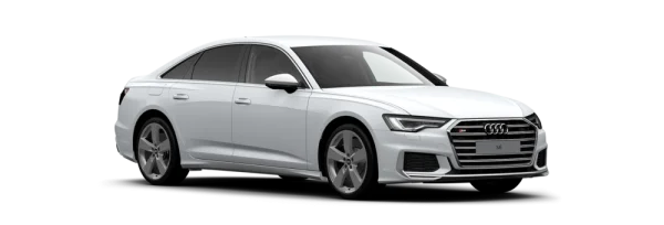 White Audi S6 Sedan PNG Transparent Background