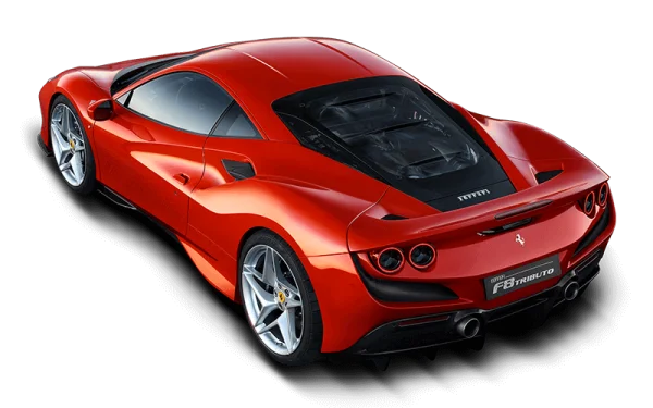 Red Ferrari F8 Tributo Sports Car PNG