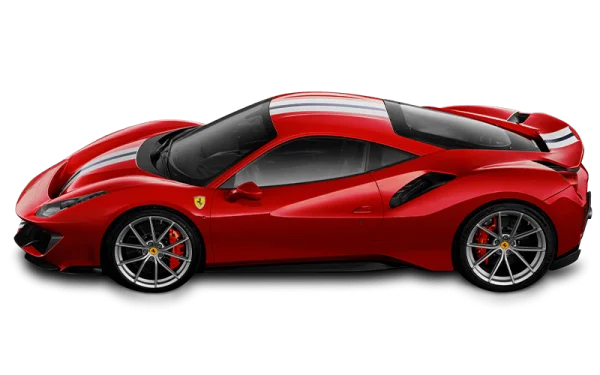 Red Ferrari Sports Car PNG Transparent Background