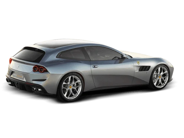 Ferrari GTC4Lusso T Silver Car PNG Transparent Background