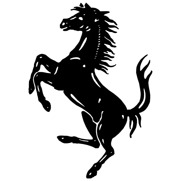Prancing Horse Outline PNG Transparent Background