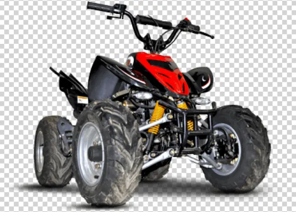Black and Red Quad Bike ATV PNG Transparent