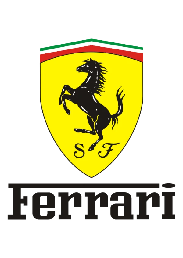 Ferrari Logo and Wordmark PNG Transparent