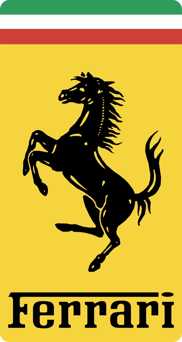 Ferrari Prancing Horse Logo PNG Transparent Background