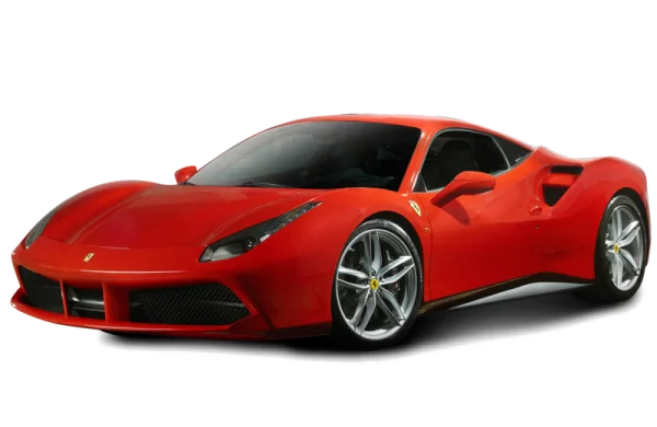 Red Ferrari Sports Car PNG Transparent Background