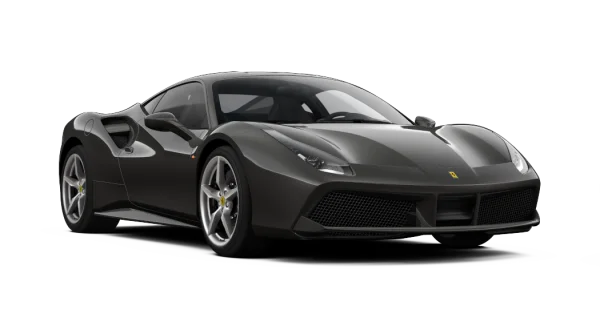Gray Ferrari 488 GTB PNG Transparent Background