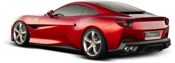 Red Ferrari Portofino Car PNG Transparent Background