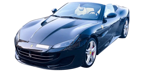 Dark Blue Ferrari Convertible Car PNG