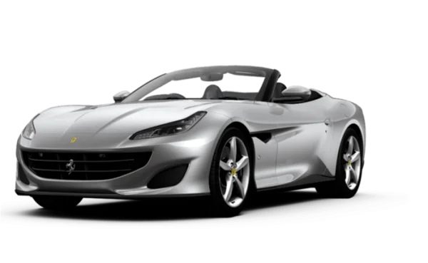 Silver Ferrari Portofino Convertible PNG Transparent