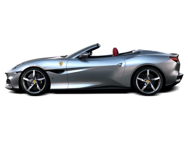 Silver Ferrari Portofino Convertible PNG Transparent Background