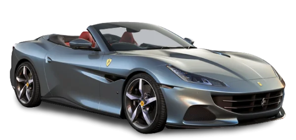 Grey Ferrari Portofino Car PNG Transparent Background