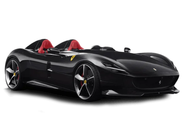 Black Ferrari Monza SP1 PNG Transparent Background