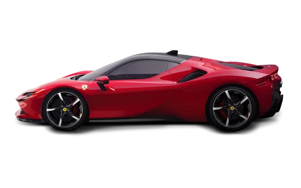 Red Ferrari Sports Car PNG Transparent Background