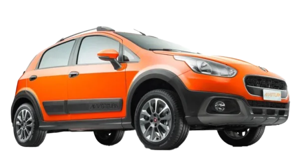 Orange Fiat Avventura Car PNG Transparent Background