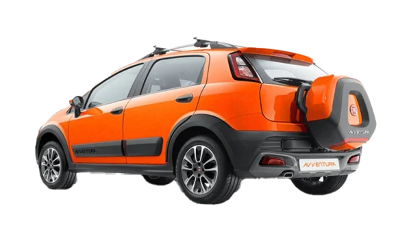 Orange Fiat Avventura Car PNG Transparent Background