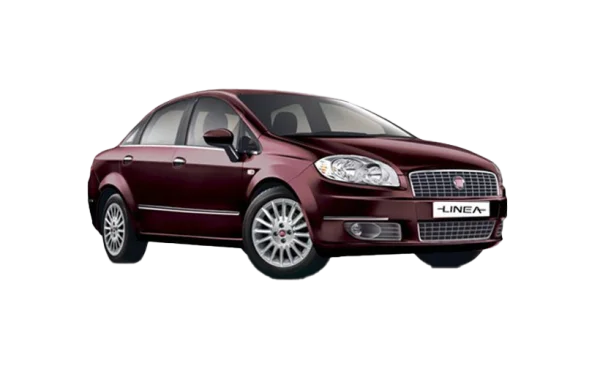 Dark Red Fiat Linea Car PNG Transparent Background