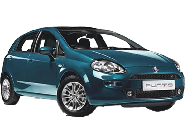 Teal Fiat Punto Car PNG Transparent Background